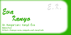 eva kanyo business card