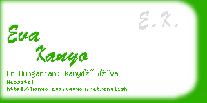 eva kanyo business card